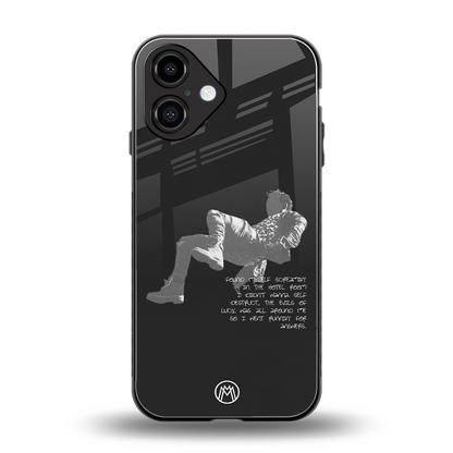 despair back phone cover | glass case for iphone 16