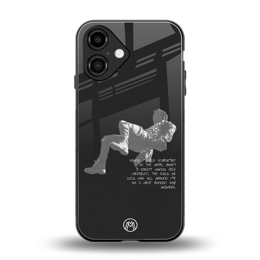 despair back phone cover | glass case for iphone 16