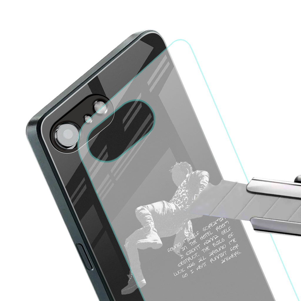 despair back phone cover | glass case for iphone 16e