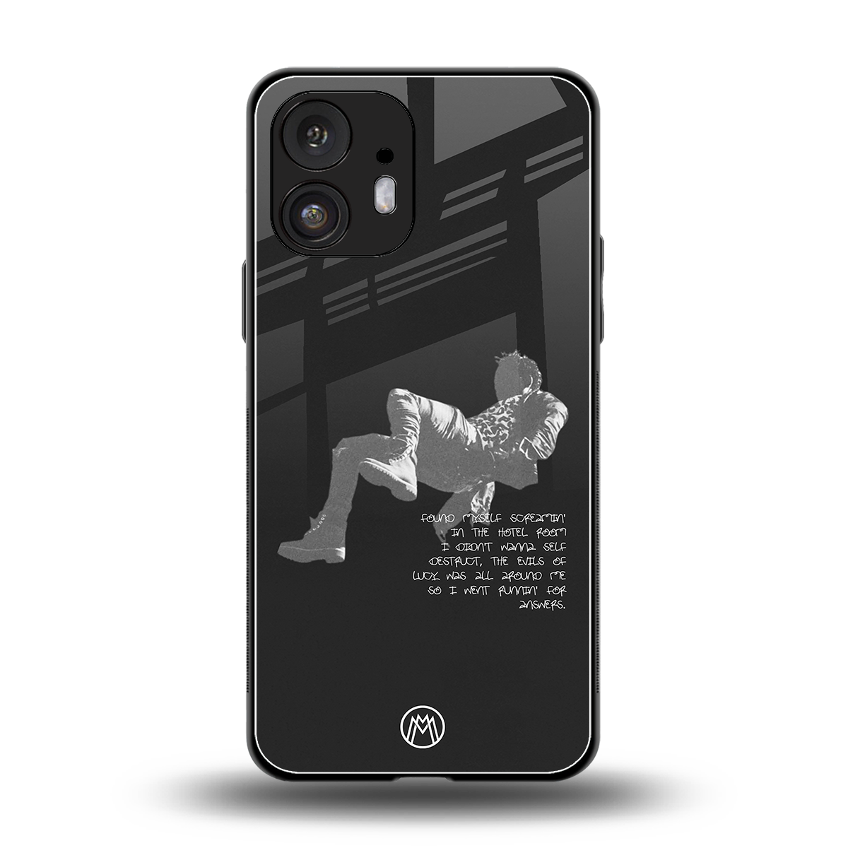 despair back phone cover | glass case for nothing phone 2