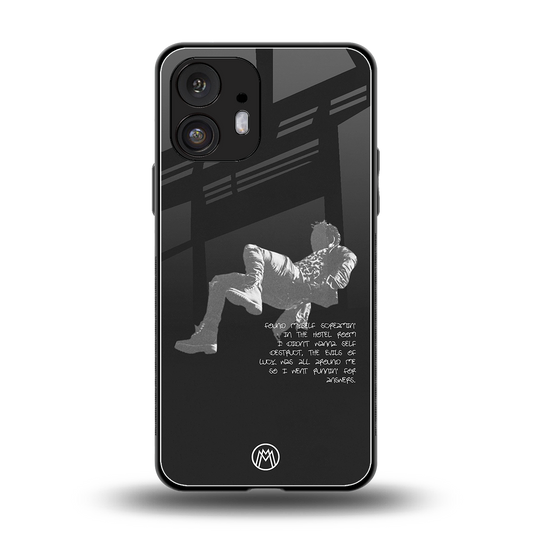 despair back phone cover | glass case for nothing phone 2