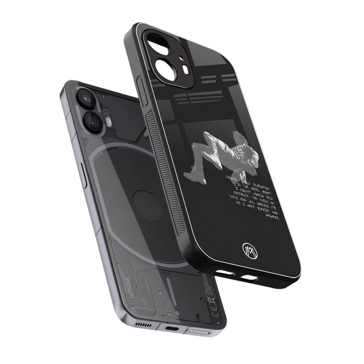 despair back phone cover | glass case for nothing phone 2