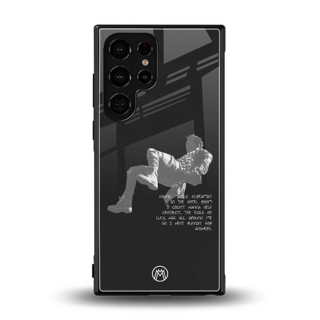 despair back phone cover | glass case for samsung galaxy s23 ultra