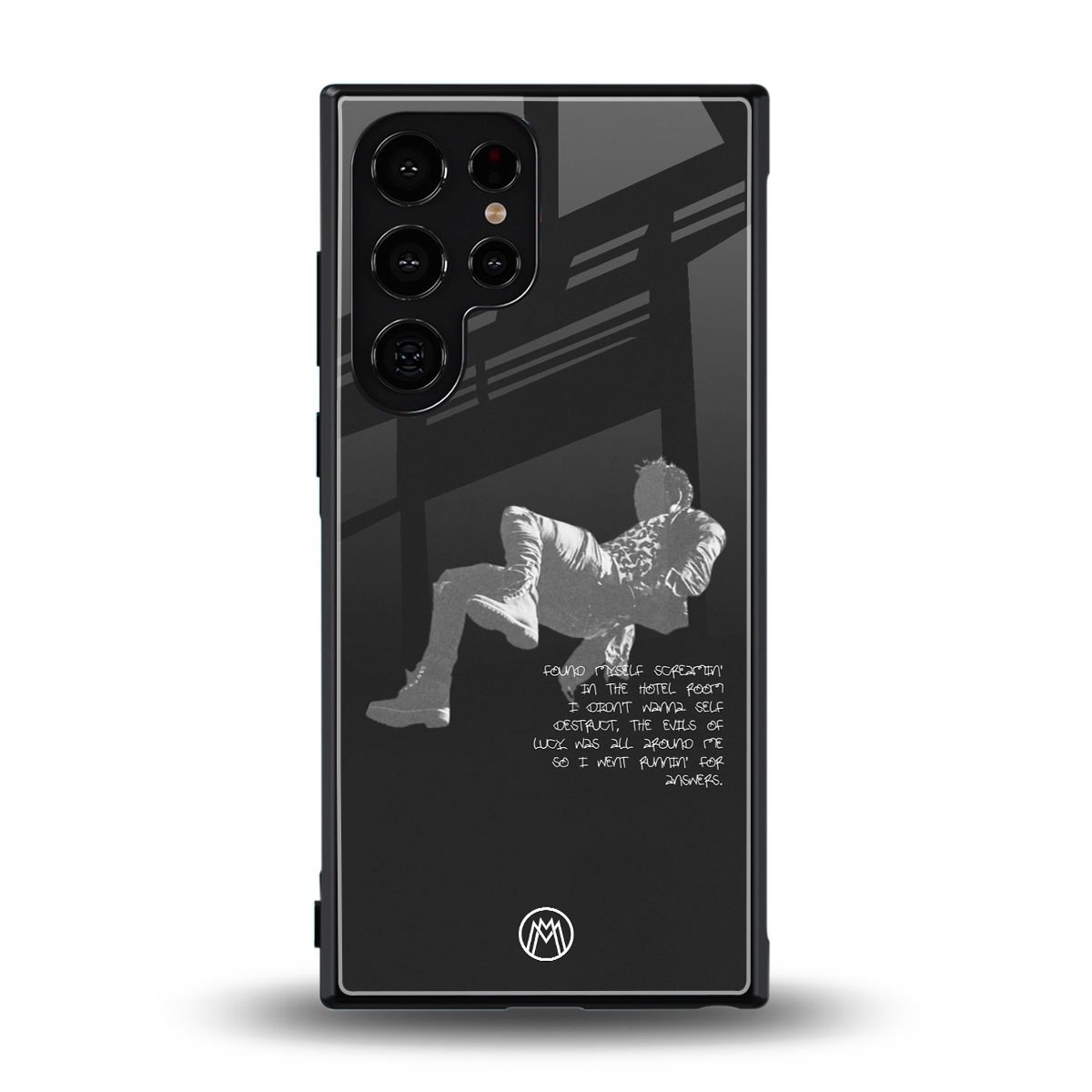 despair back phone cover | glass case for samsung galaxy s23 ultra