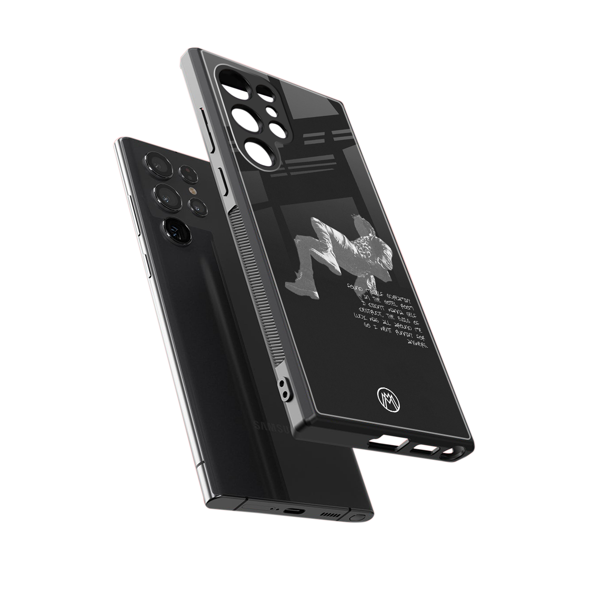 despair back phone cover | glass case for samsung galaxy s23 ultra