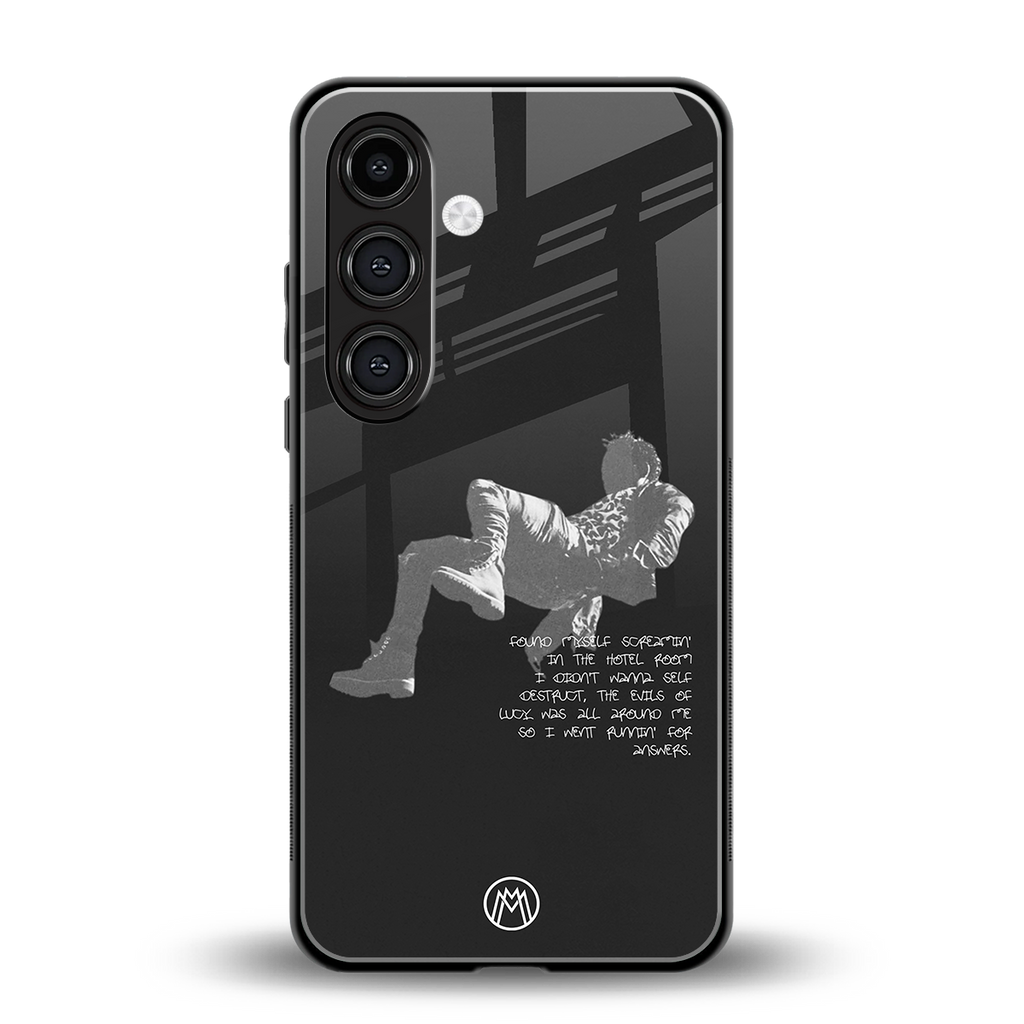 despair back phone cover | glass case for samsung galaxy s24 fe