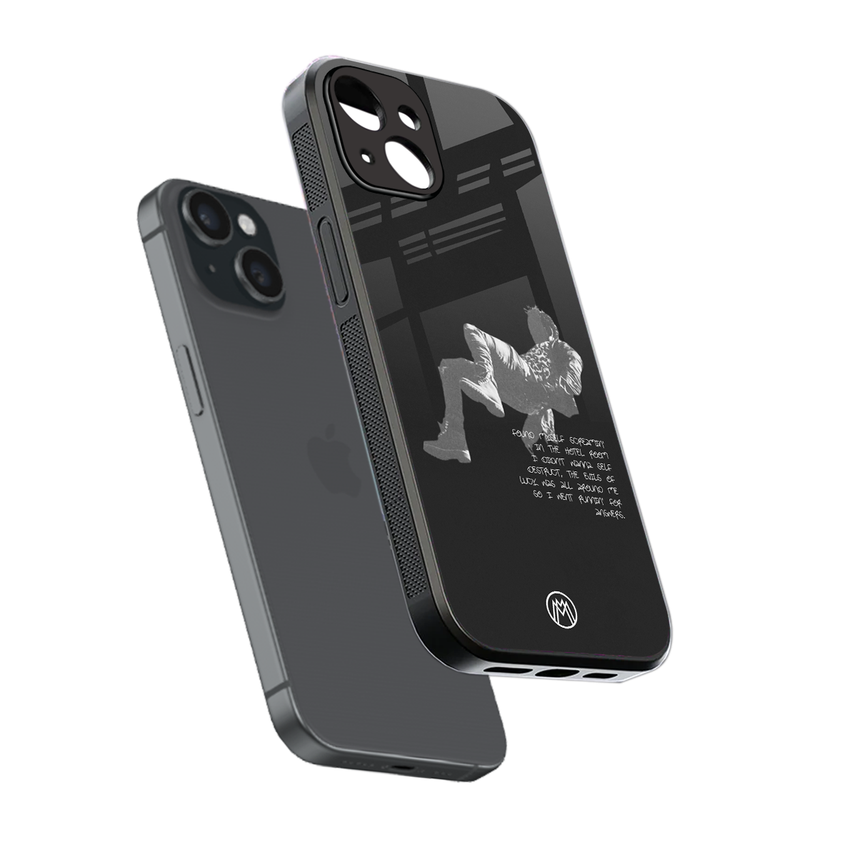 despair back phone cover | glass case for iphone 15