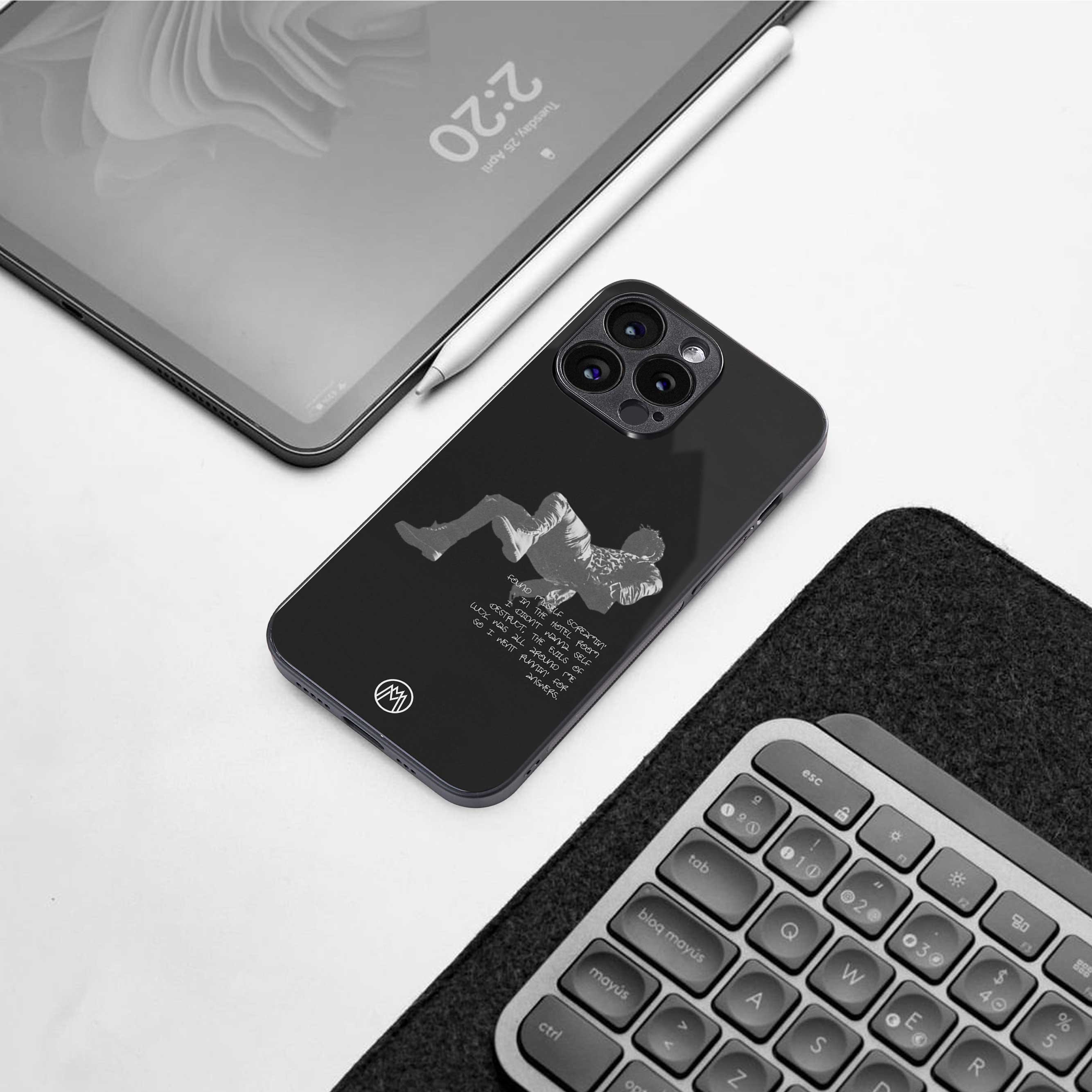 despair back phone cover | glass case for iphone 13 pro max