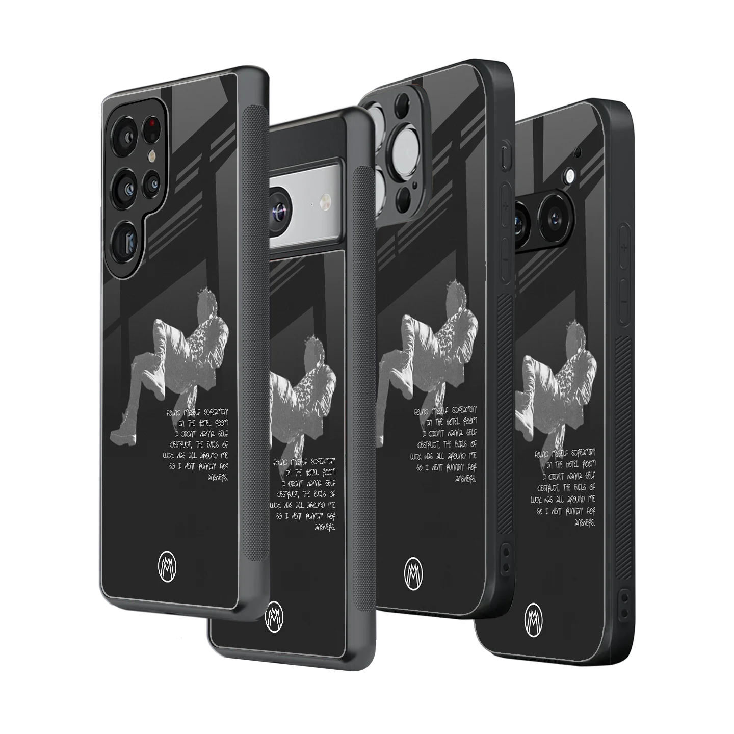 Stylish Glass Back Case for All Smartphones – iPhone, Samsung, OnePlus, Pixel, Redmi, Oppo, Vivo, Motorola