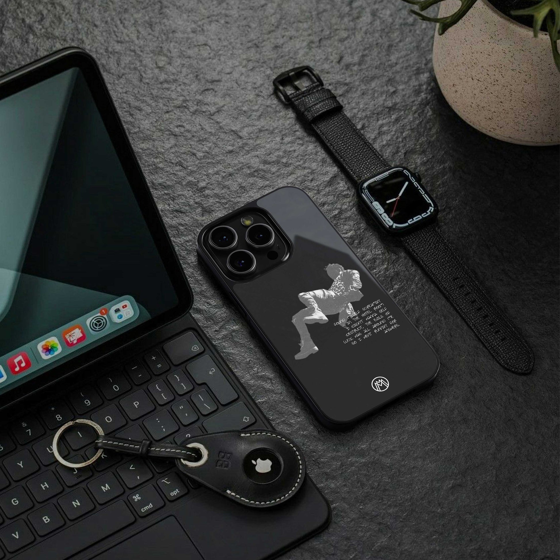 despair back phone cover | glass case for iphone 13 pro max