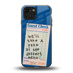 dessert menu back phone cover | glass case for iphone 13 mini