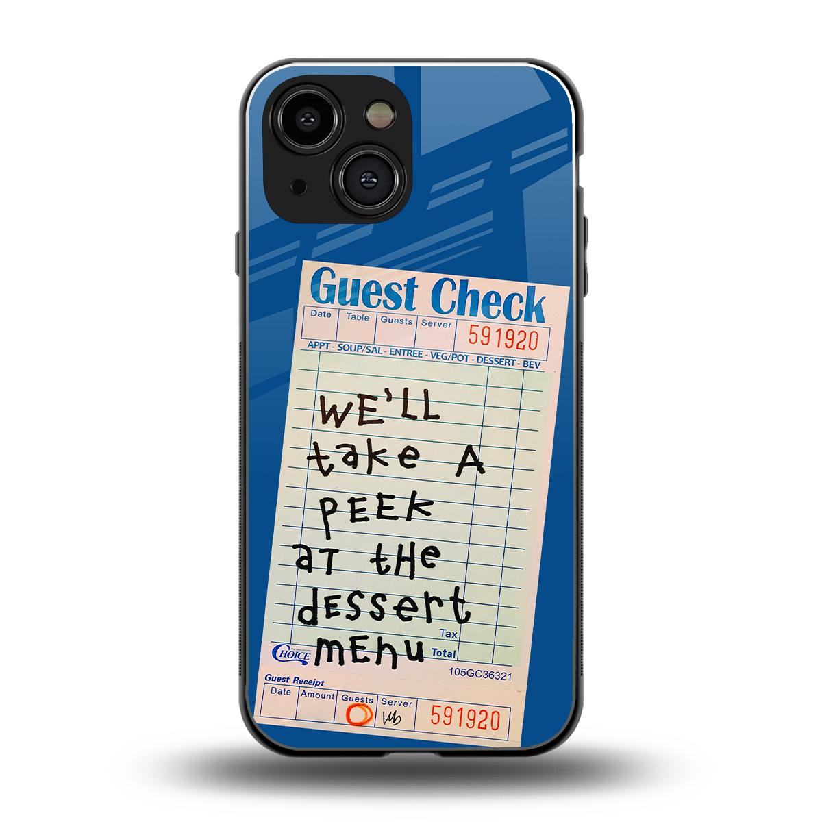 dessert menu back phone cover | glass case for iphone 13 mini