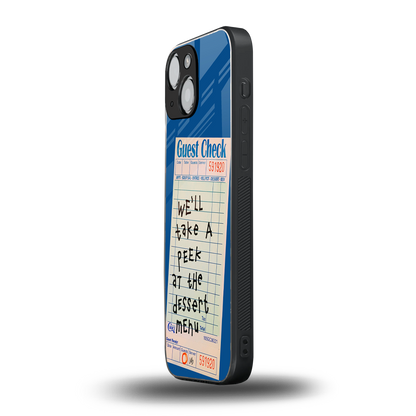 dessert menu back phone cover | glass case for iphone 13 mini