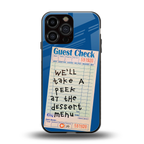 dessert menu back phone cover | glass case for iphone 13 pro max