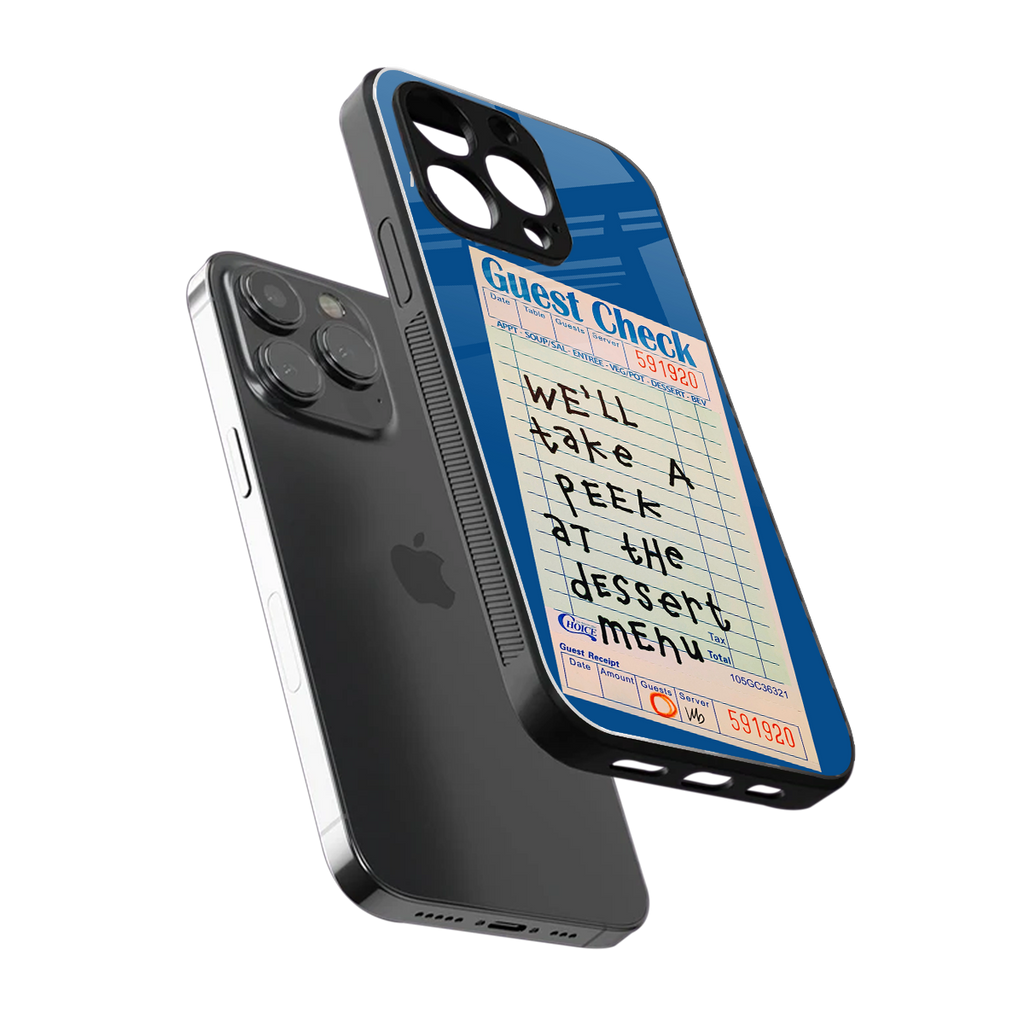 dessert menu back phone cover | glass case for iphone 13 pro max