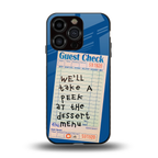 dessert menu back phone cover | glass case for iphone 13 pro
