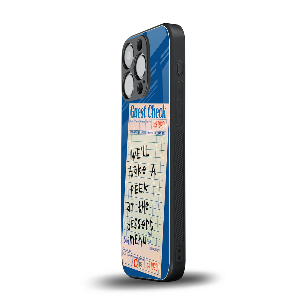dessert menu back phone cover | glass case for iphone 13 pro