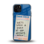 dessert menu back phone cover | glass case for iphone 13
