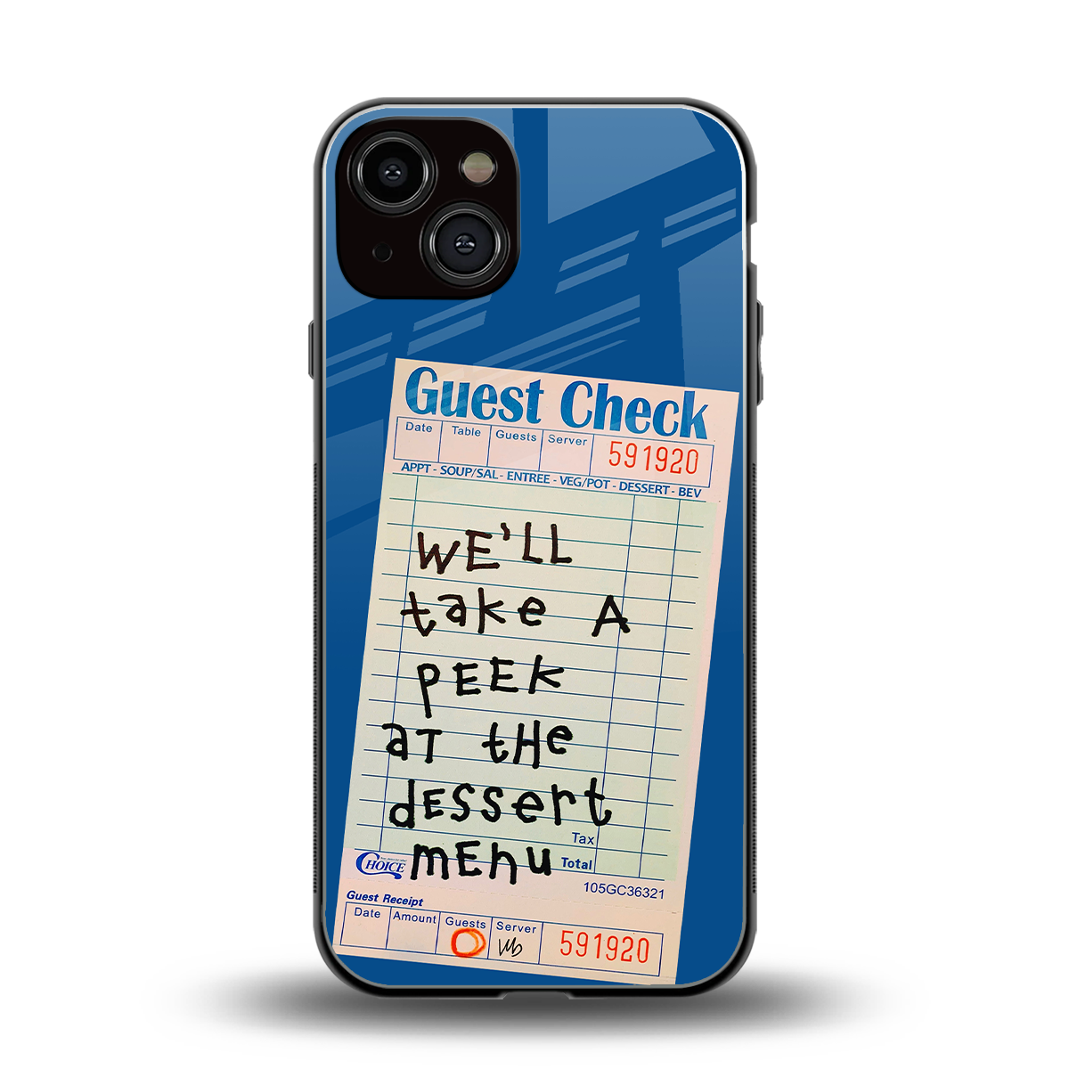 dessert menu back phone cover | glass case for iphone 13
