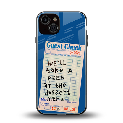 dessert menu back phone cover | glass case for iphone 13