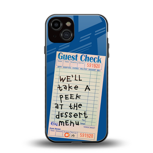 dessert menu back phone cover | glass case for iphone 13