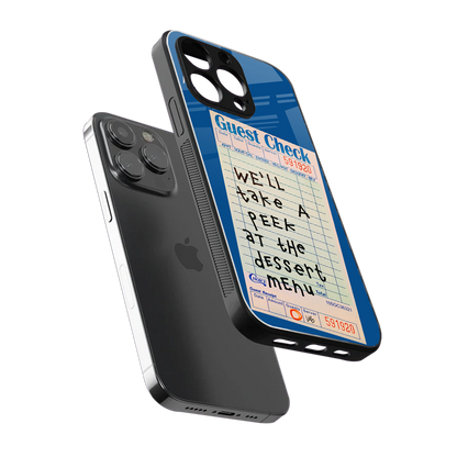 dessert menu back phone cover | glass case for iphone 14 pro max