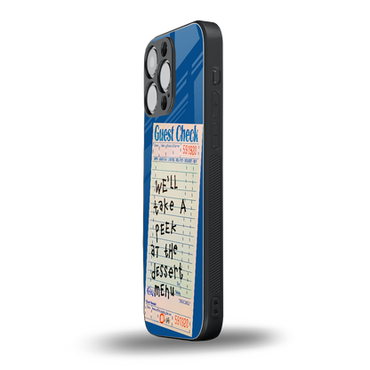 dessert menu back phone cover | glass case for iphone 14 pro max