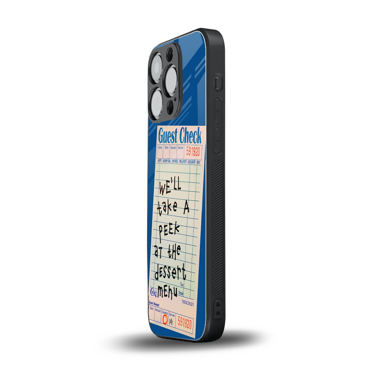 dessert menu back phone cover | glass case for iphone 15 pro