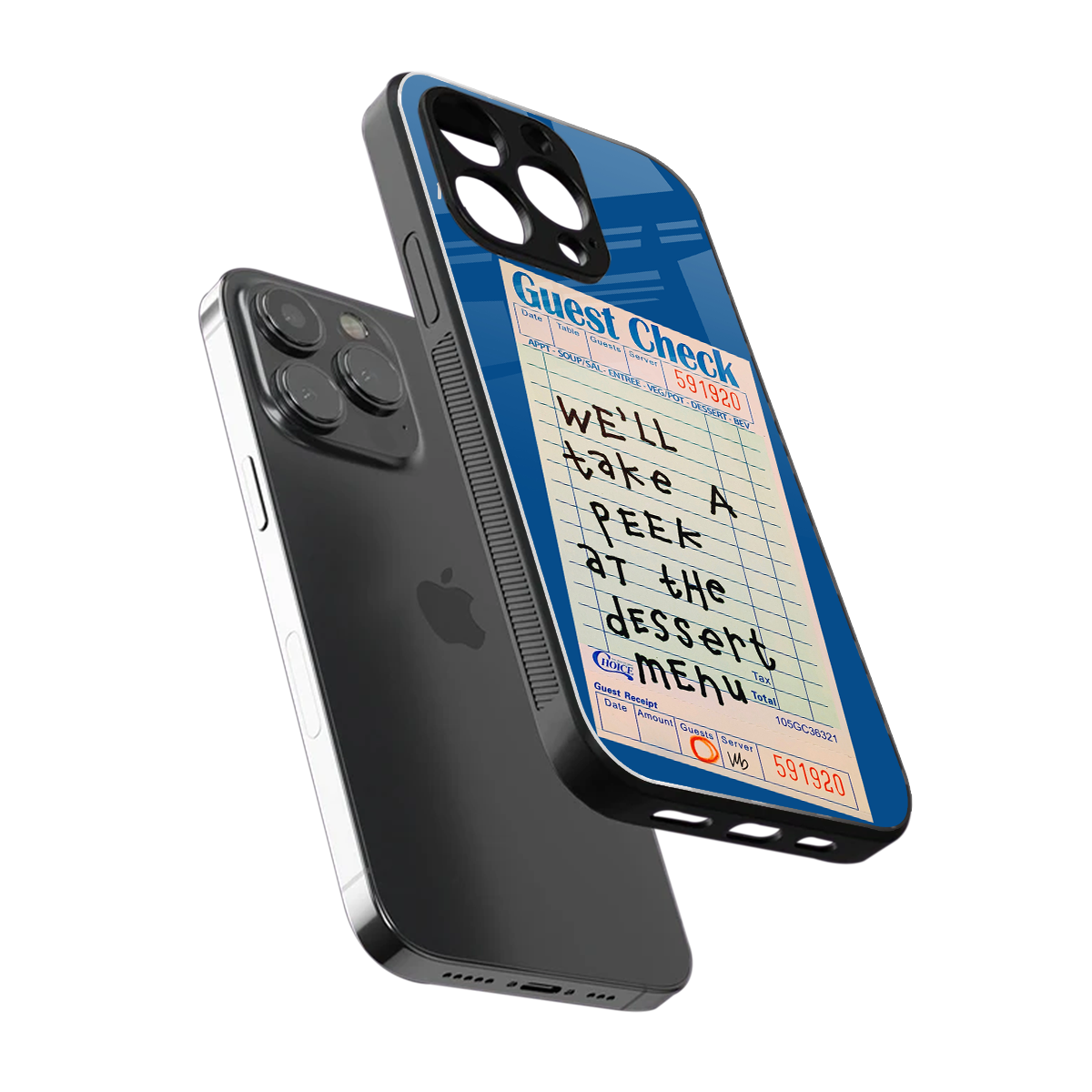 dessert menu back phone cover | glass case for iphone 14 pro