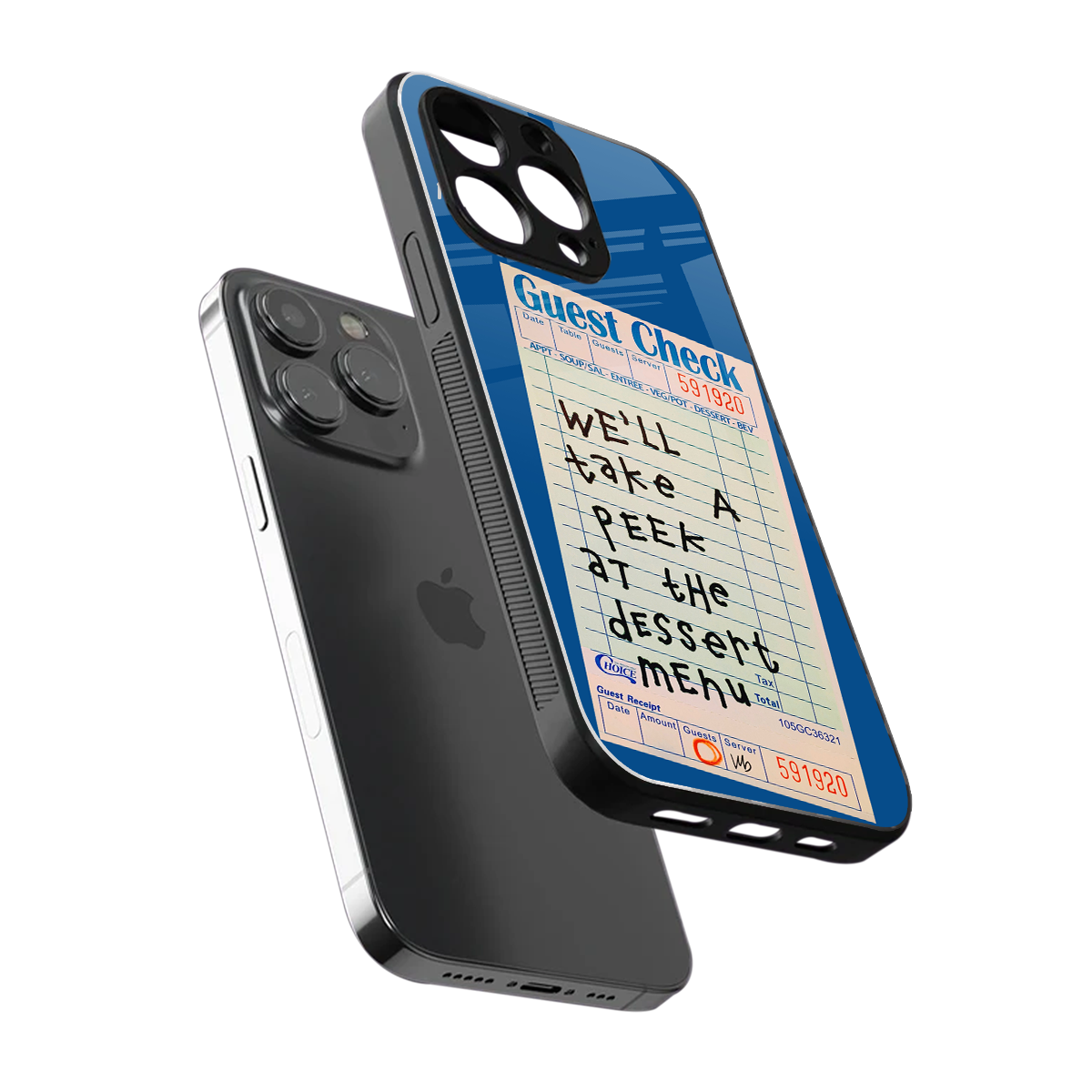 dessert menu back phone cover | glass case for iphone 16 pro max