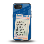 dessert menu back phone cover | glass case for iphone 16e