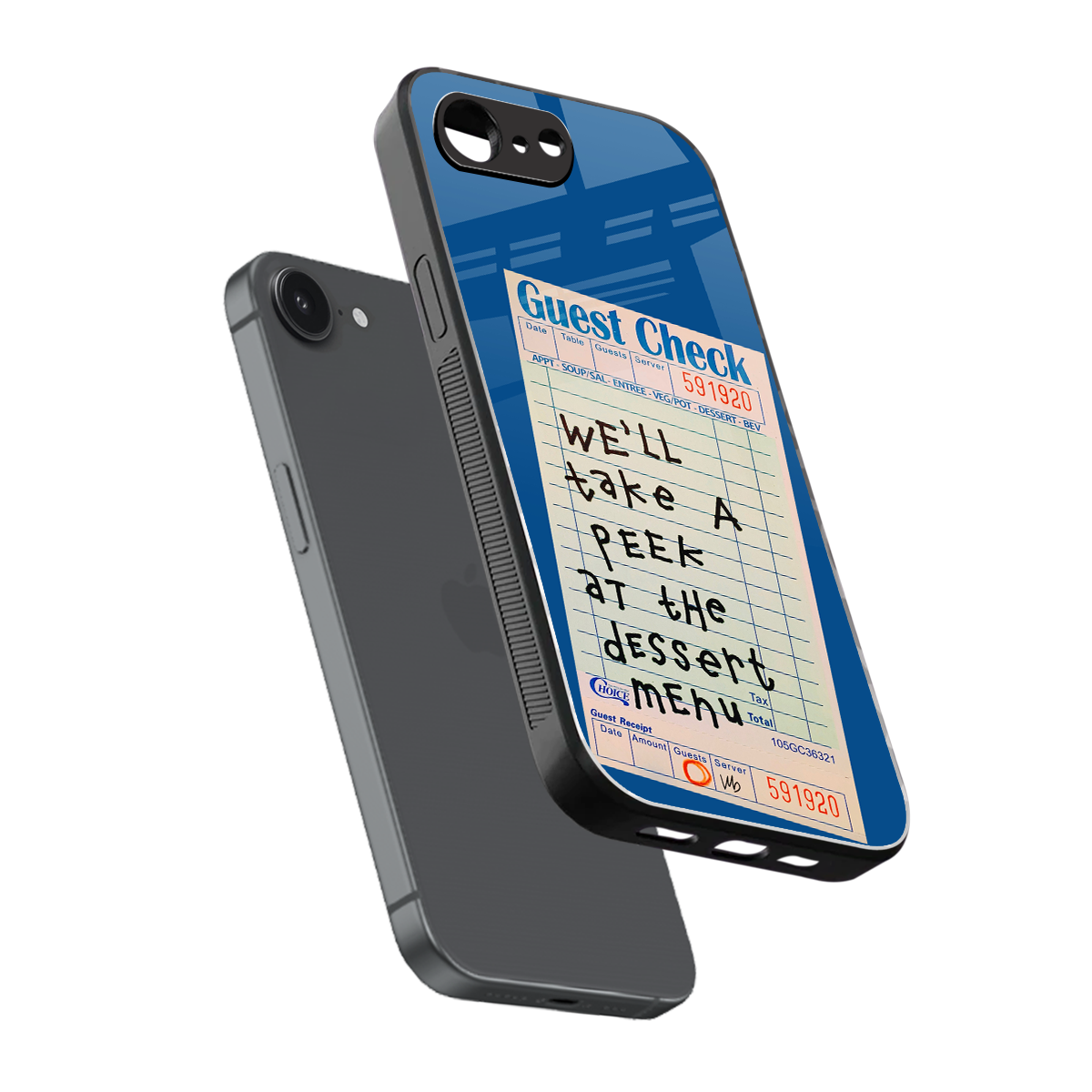 dessert menu back phone cover | glass case for iphone 16e