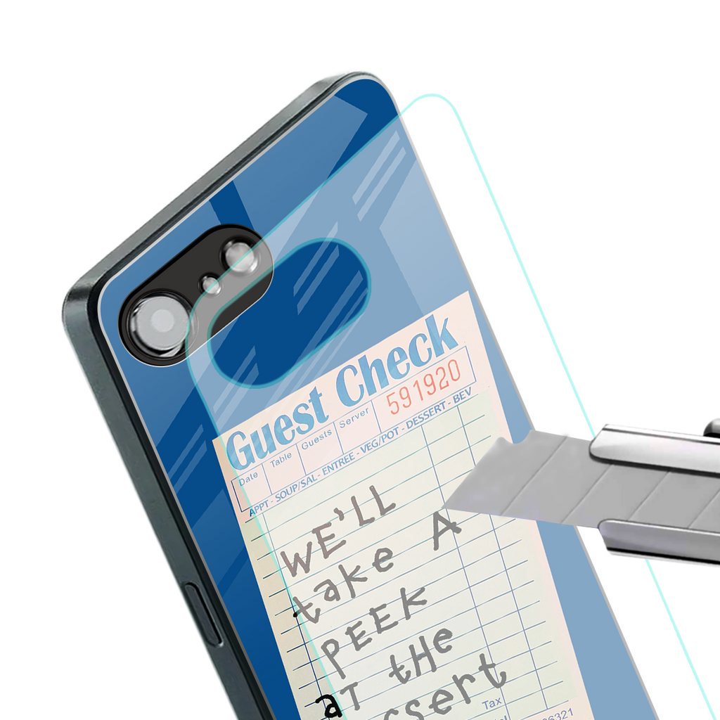 dessert menu back phone cover | glass case for iphone 16e