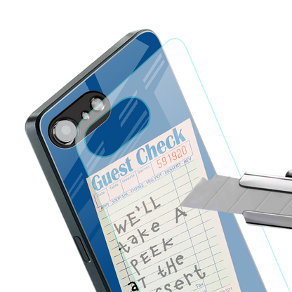 dessert menu back phone cover | glass case for iphone 16e