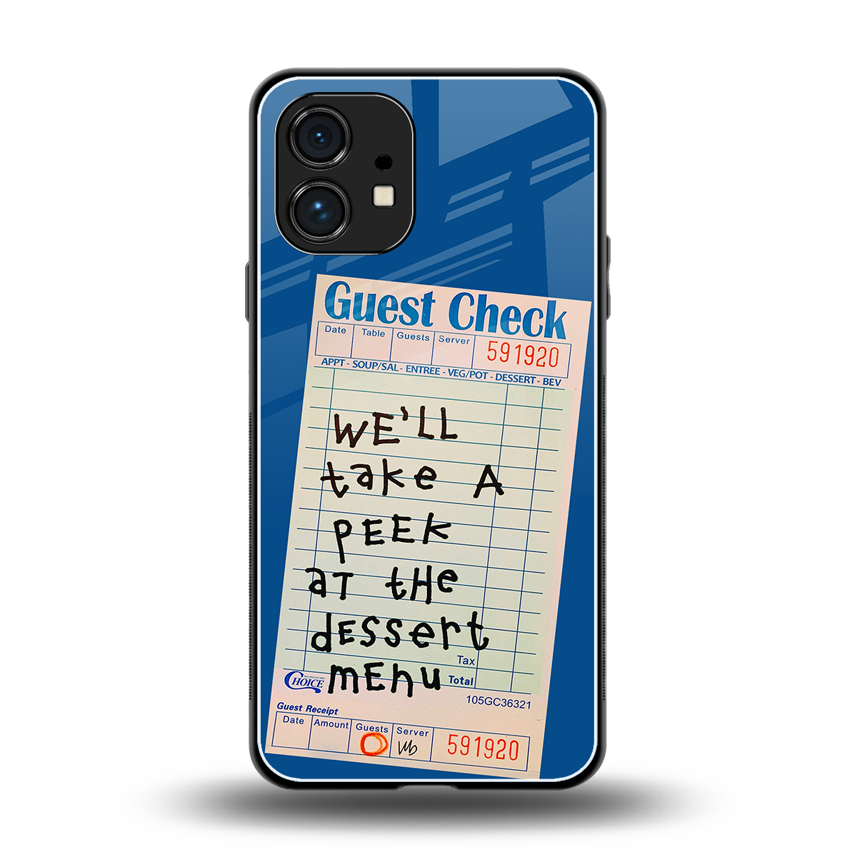 dessert menu back phone cover | glass case for nothing phone 1