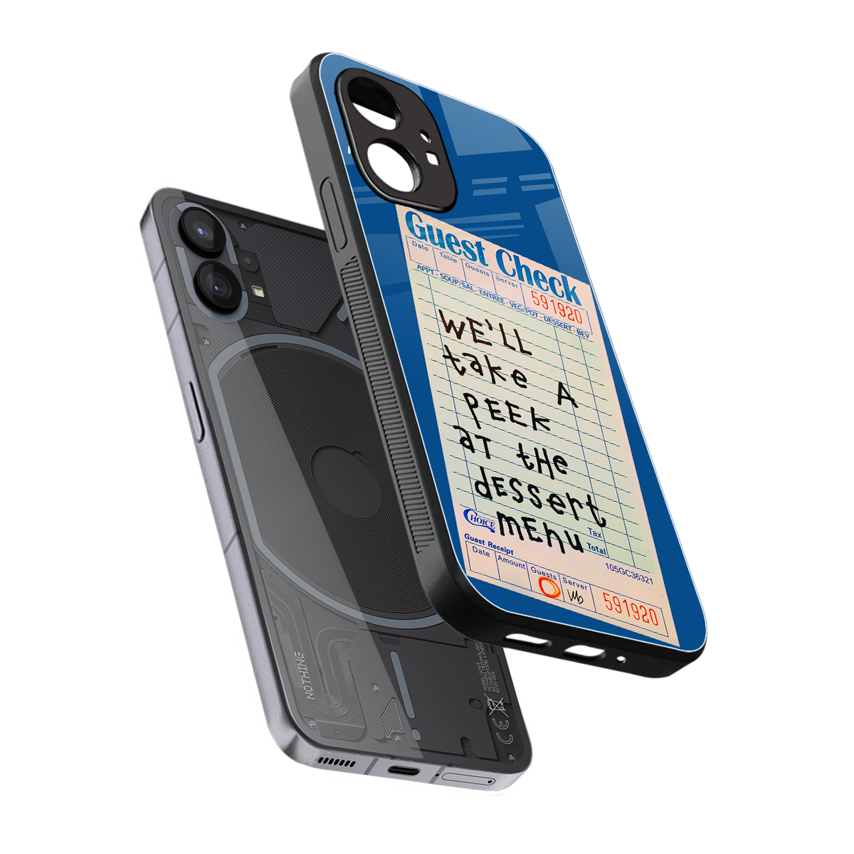 dessert menu back phone cover | glass case for nothing phone 1