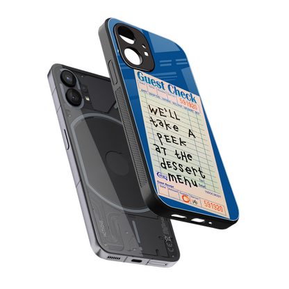 dessert menu back phone cover | glass case for nothing phone 1