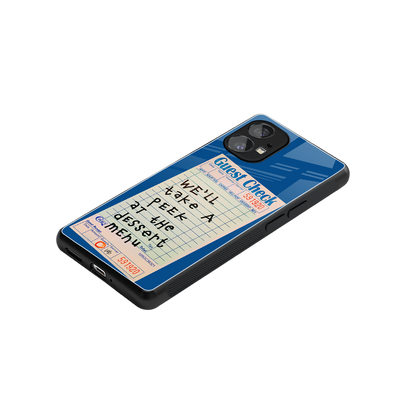 dessert menu back phone cover | glass case for nothing phone 1