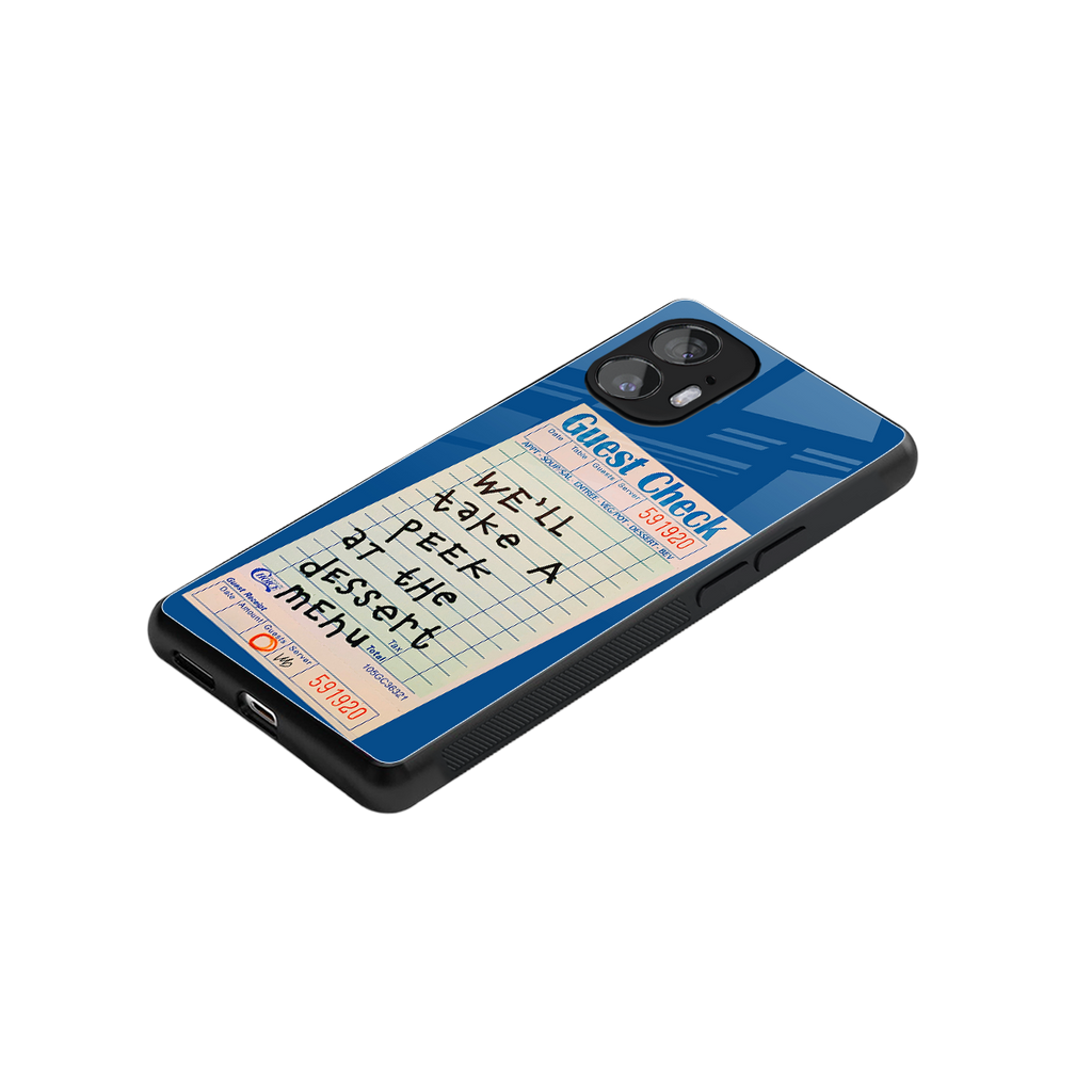 dessert menu back phone cover | glass case for nothing phone 2