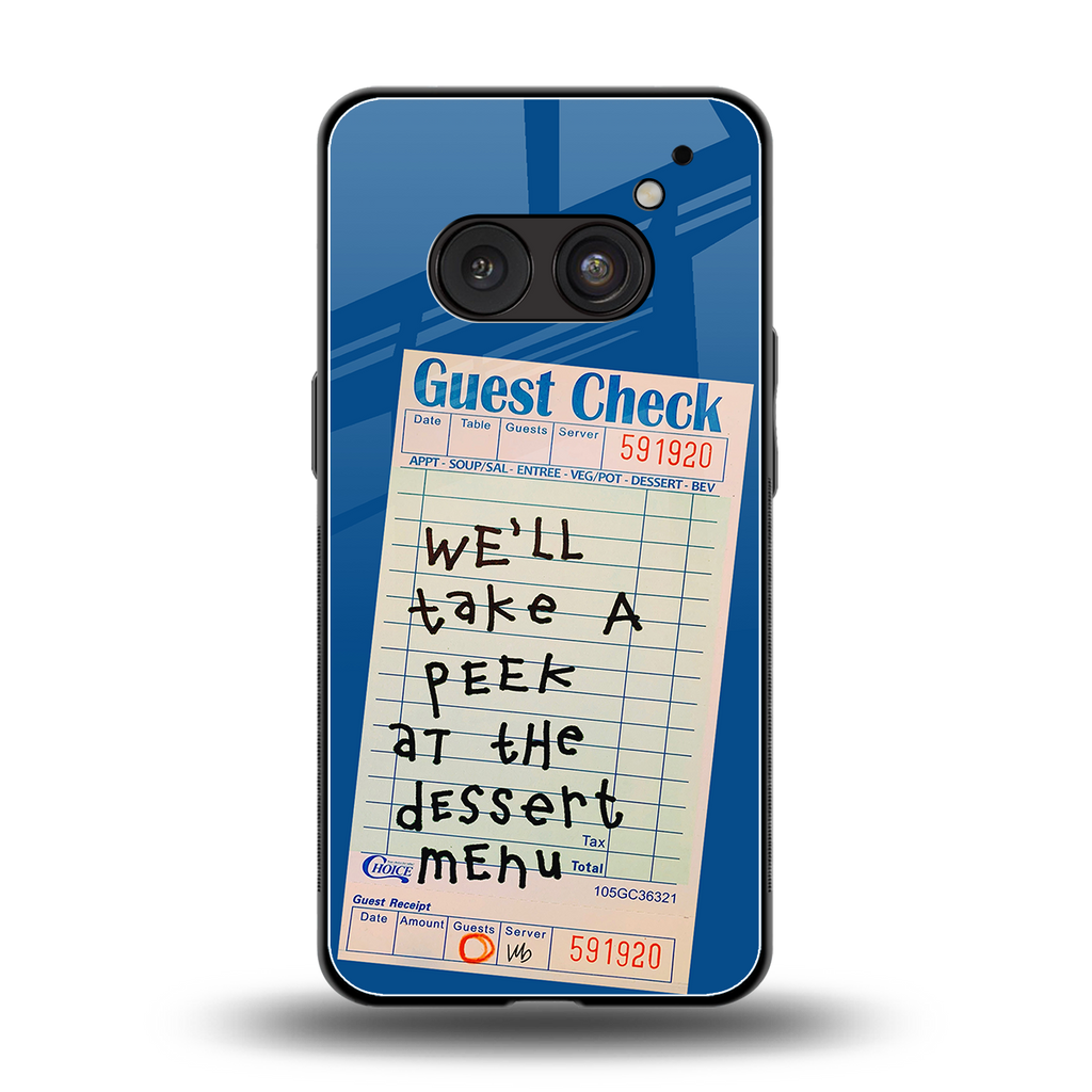 dessert menu back phone cover | glass case for nothing phone 2a