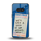 dessert menu back phone cover | glass case for nothing phone 2a