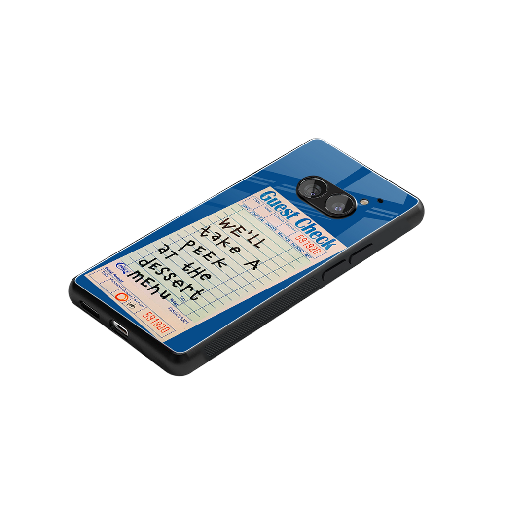 dessert menu back phone cover | glass case for nothing phone 2a