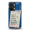 dessert menu back phone cover | glass case for oneplus nord 3