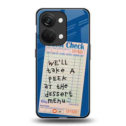 dessert menu back phone cover | glass case for oneplus nord 3