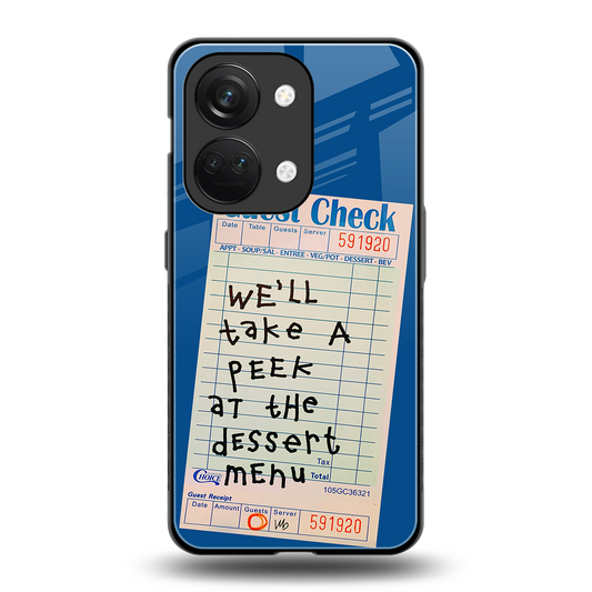 dessert menu back phone cover | glass case for oneplus nord 3