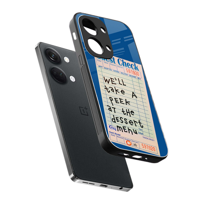 dessert menu back phone cover | glass case for oneplus nord 3