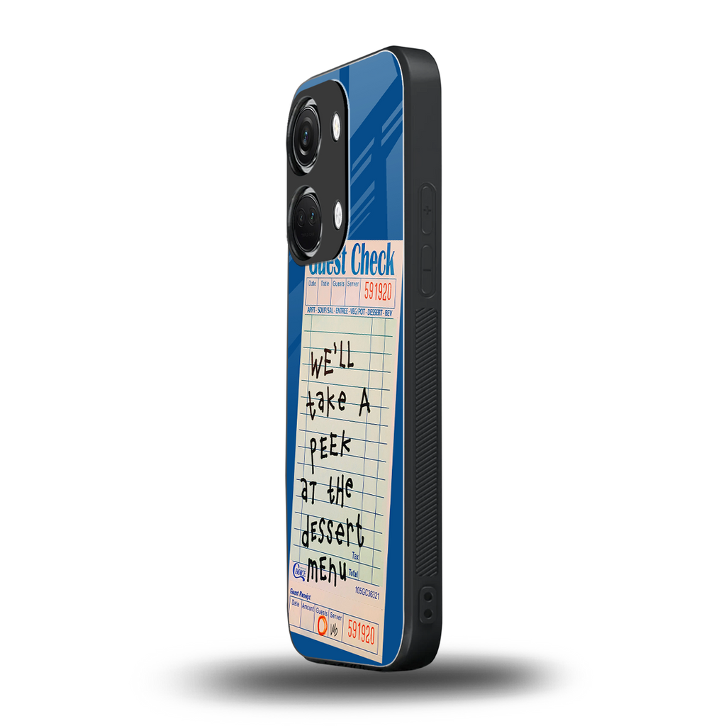 dessert menu back phone cover | glass case for oneplus nord 3
