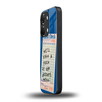 dessert menu back phone cover | glass case for oneplus nord 3