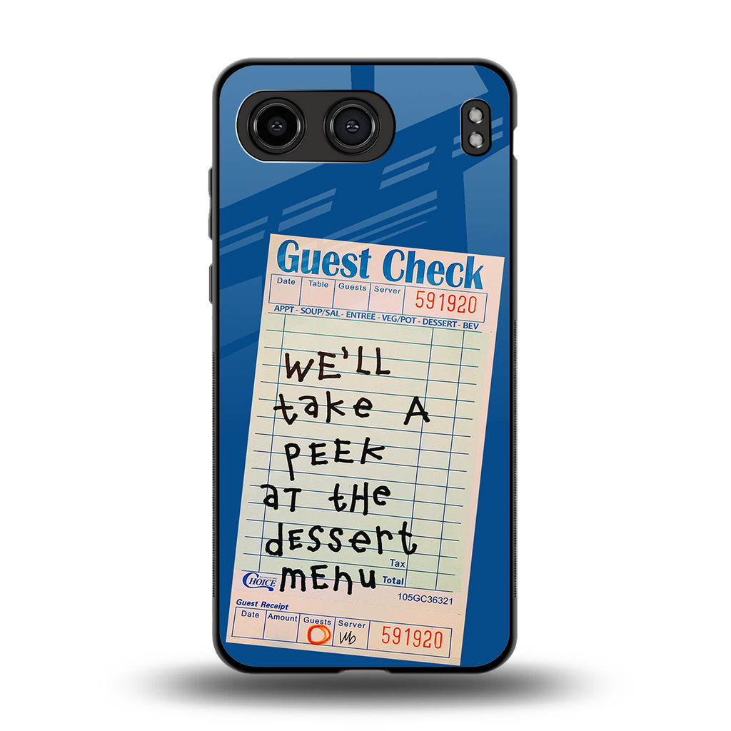 dessert menu back phone cover | glass case for oneplus nord 4