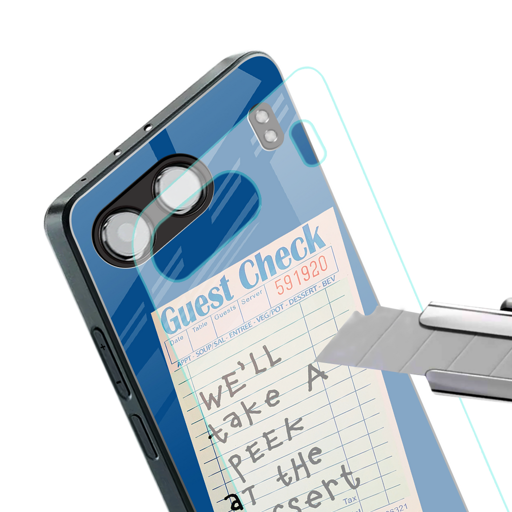 dessert menu back phone cover | glass case for oneplus nord 4